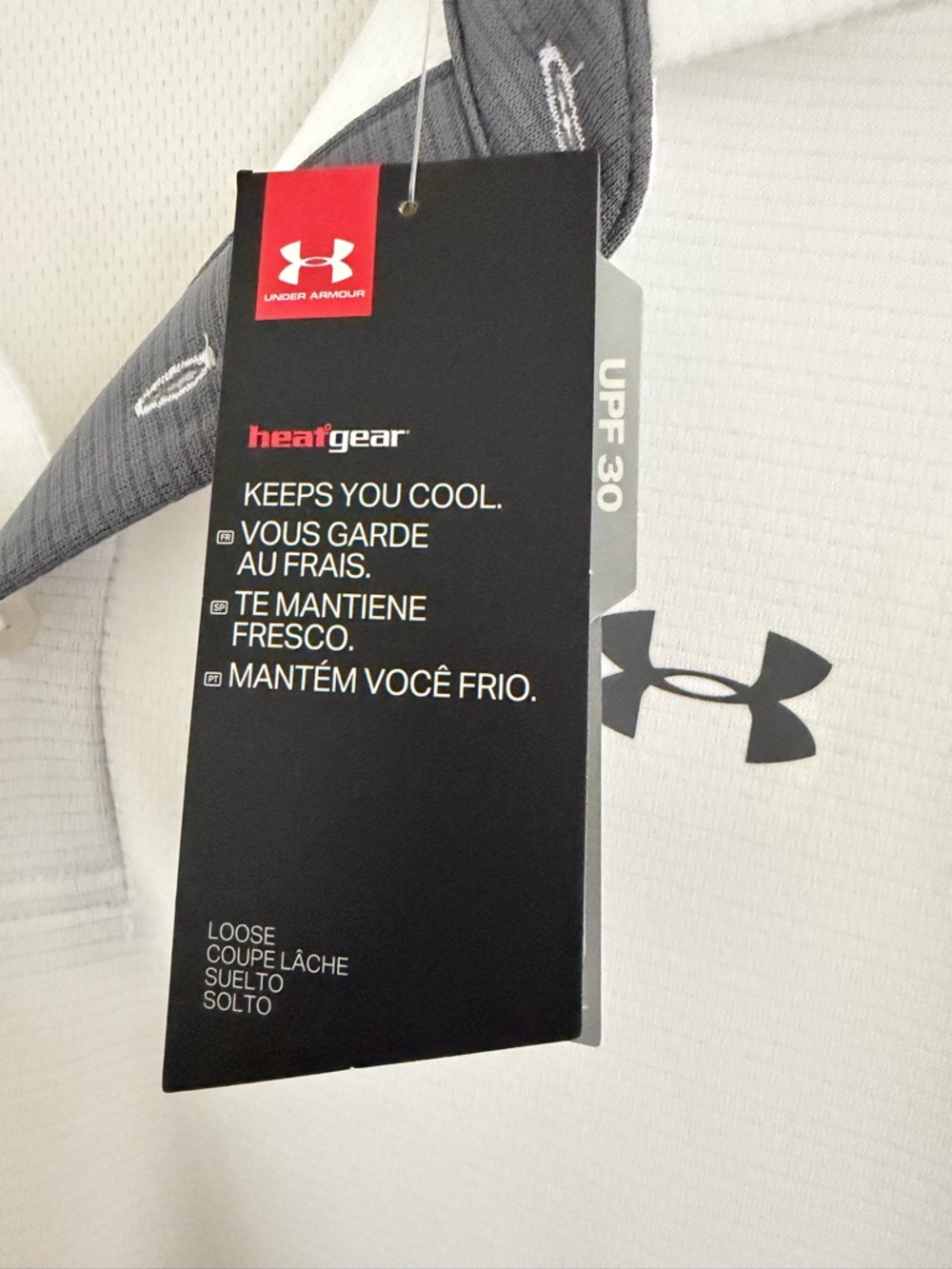 Under Armour men’s polo, XL, white, NWT - Picture 5 of 5